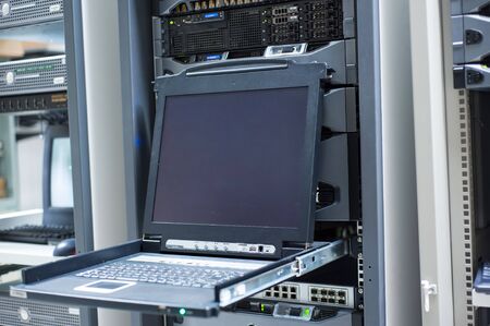 Network servers in data room Domestic Room .の写真素材
