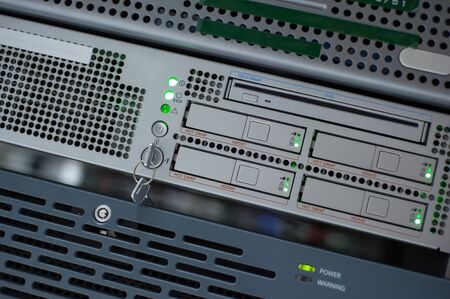 Network servers in data room Domestic Room .の写真素材