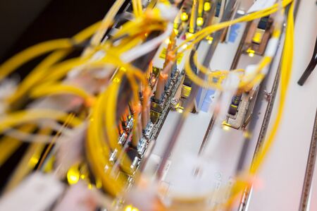 fiber optic with servers in a technology data center .の写真素材