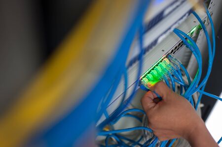 Core switch technology in network room place .の写真素材