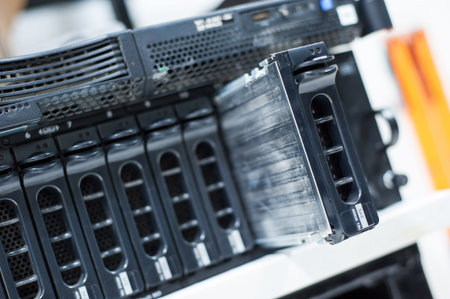 Network servers in data room Domestic Room .