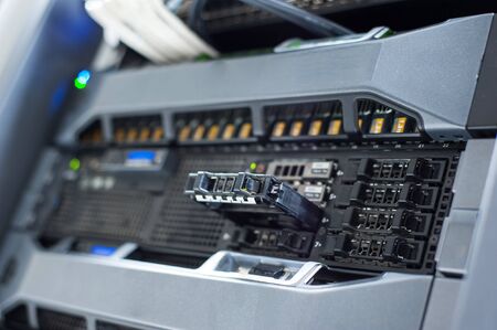 Network servers in data room Domestic Room .の写真素材