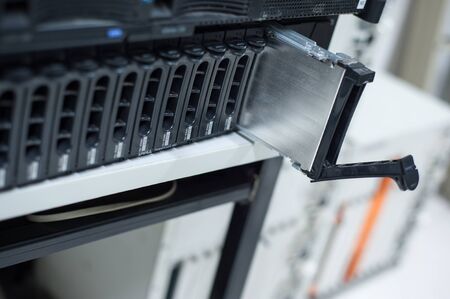 Network servers in data room Domestic Room .の写真素材