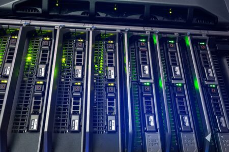 Network servers in data room Domestic Room .の写真素材