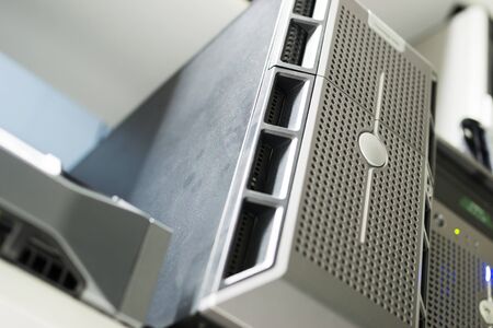 Network servers in data room Domestic Room .の写真素材