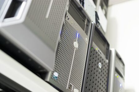 Network servers in data room Domestic Room .の写真素材