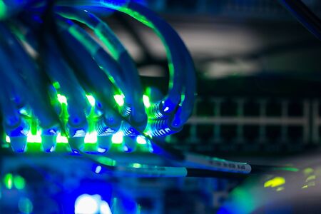 Network servers in data room Domestic Room .の写真素材