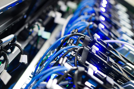 Network servers in data room Domestic Room .