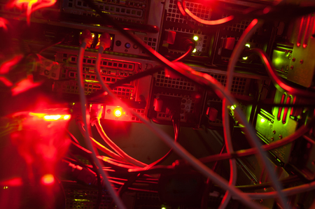 Network servers in data room Domestic Room .の写真素材