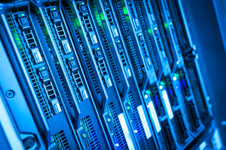 Network servers in data room Domestic Room .の写真素材
