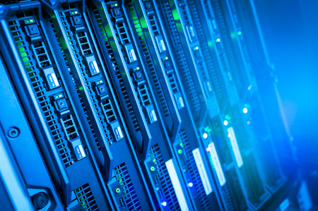 Network servers in data room Domestic Room .の写真素材
