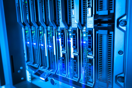 Network servers in data room Domestic Room .の写真素材