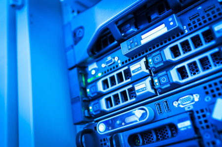 Network servers in data room Domestic Room .