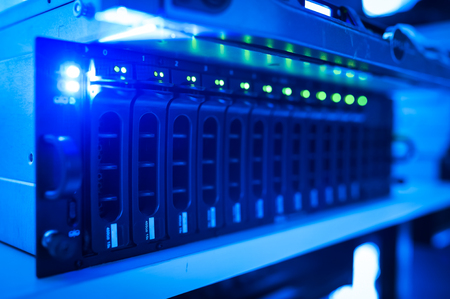 Network servers in data room Domestic Room .の写真素材