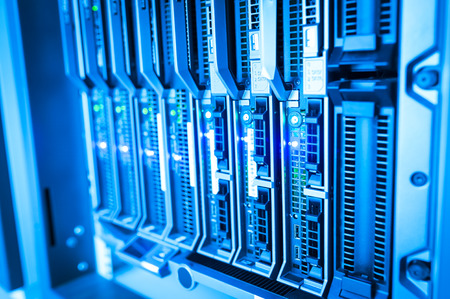 Network servers in data room Domestic Room .の写真素材