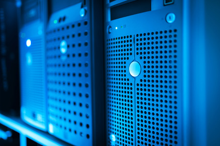 Network servers in data room Domestic Room .の写真素材