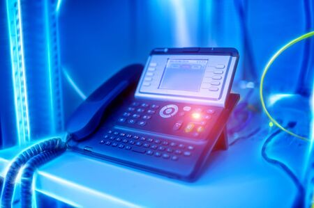 IP  phones with VoIP technology are outstanding in international usage.の写真素材