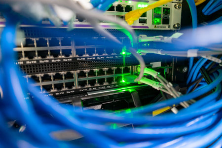 The heart and importance of a network server is a matter of feeling right and fast in the operation of the computerの写真素材