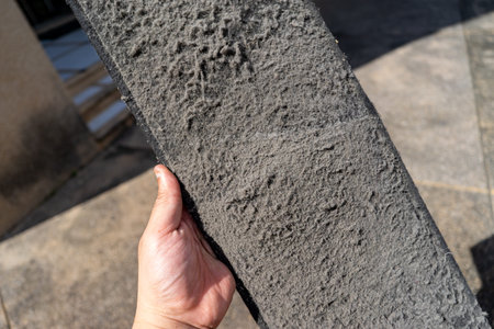 Microscopic solid particles in the air that come from a variety of sources, such as soil dust...