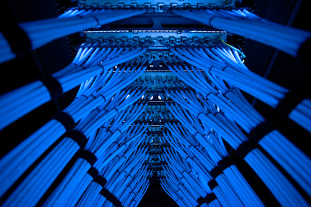 The heart and importance of a network server is a matter of feeling right and fast in the operation of the computerの写真素材