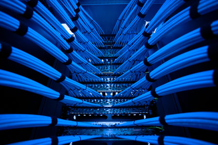 The heart and importance of a network server is a matter of feeling right and fast in the operation of the computerの写真素材