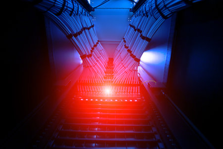 The heart and importance of a network server is a matter of feeling right and fast in the operation of the computerの写真素材