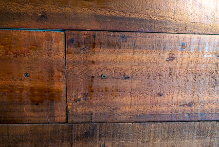Wooden texture with scratches and cracks. Abstract background and texture for design.の写真素材