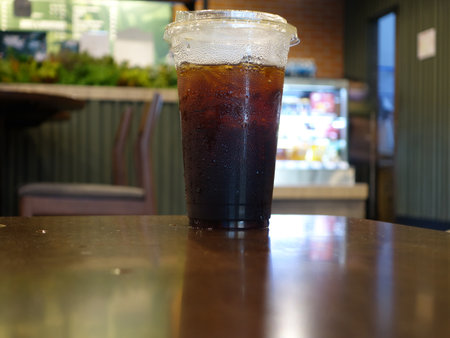 Iced coffee that looks great and tastes delicious.の写真素材