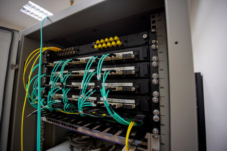 centralized connection to server and router/gateway for users to access various information systems