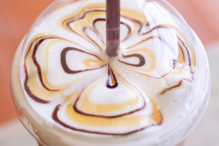 Iced coffee that looks great and tastes delicious.