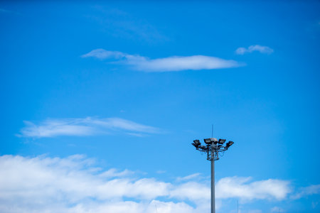 Spotlights In general, spotlights have a duty to illuminate a wide area, can be rotated to allow the light to shine in the direction that the user wants to focus on the desired point.の写真素材