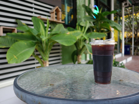Iced coffee that looks great and tastes delicious.の写真素材