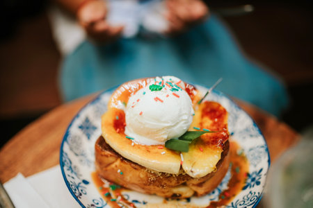 Honey Toast that looks deliciousの写真素材