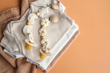Gender neutral baby garment. Organic cotton clothes, newborn fashion.