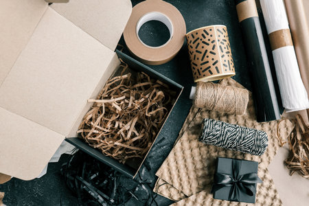 Empty box with filling for your product.の写真素材