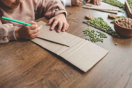 Idea for children's sensory creativity at home.