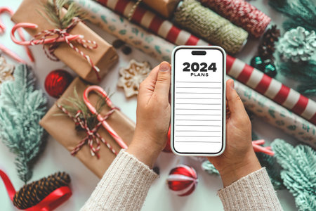 Phone with the description: 2024 plans.