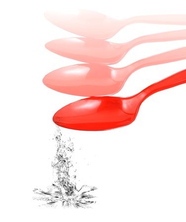 Red spoon storyの写真素材