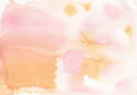 Watercolor Background Isolated Wash Gradient Pink Blush Orange Yellowの写真素材