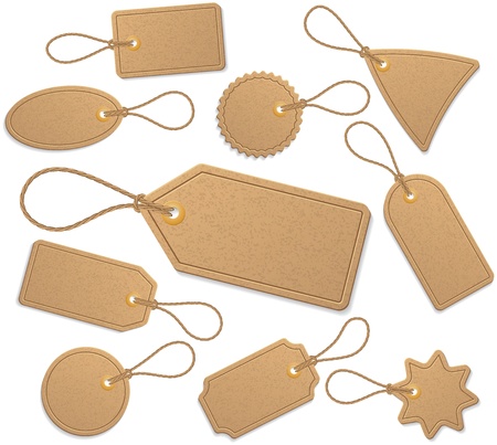 Set of tagsのイラスト素材