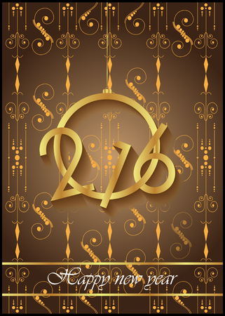 Happy New Year background for your invitation, festive poster.のイラスト素材