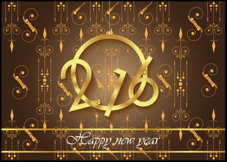 Happy New Year background for your invitation, festive poster.のイラスト素材