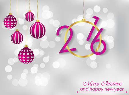 2016 Merry Christmas and New Year background for your flyers, invitation, greetings card, brochure.のイラスト素材