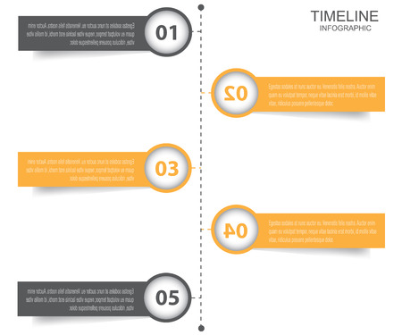 Timeline to display your data with Info graphic elements. Ideal for information, statistic data display.のイラスト素材