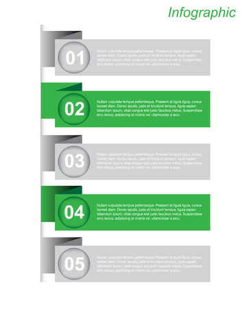 Modern Design Template  can be used for info-graphics  numbered banners horizontal cutout lines graphic or website layout vectorのイラスト素材