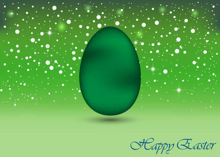 Happy Easter Background with a Colorful Egg and greetings, for elegant cards or  invitations.のイラスト素材