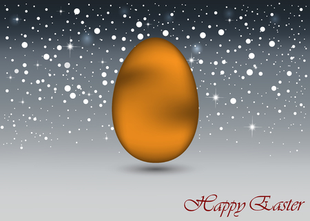 Happy Easter Background with a Colorful Egg and greetings, for elegant cards or  invitations.のイラスト素材