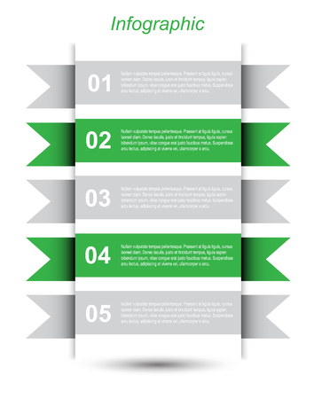 Modern Design Template can be used for info-graphics numbered banners horizontal cutout lines graphic or website layout vectorのイラスト素材