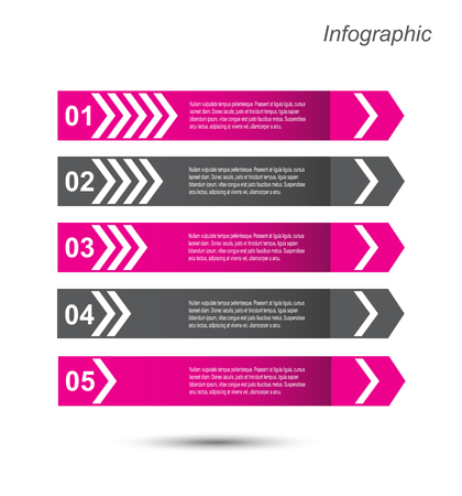 Modern Design Template can be used for info-graphics numbered banners horizontal cutout lines graphic or website layout vectorのイラスト素材