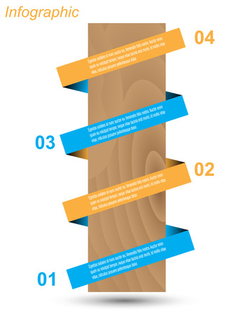 Infographic design template with paper tags Idea to display ranking and statistics.のイラスト素材